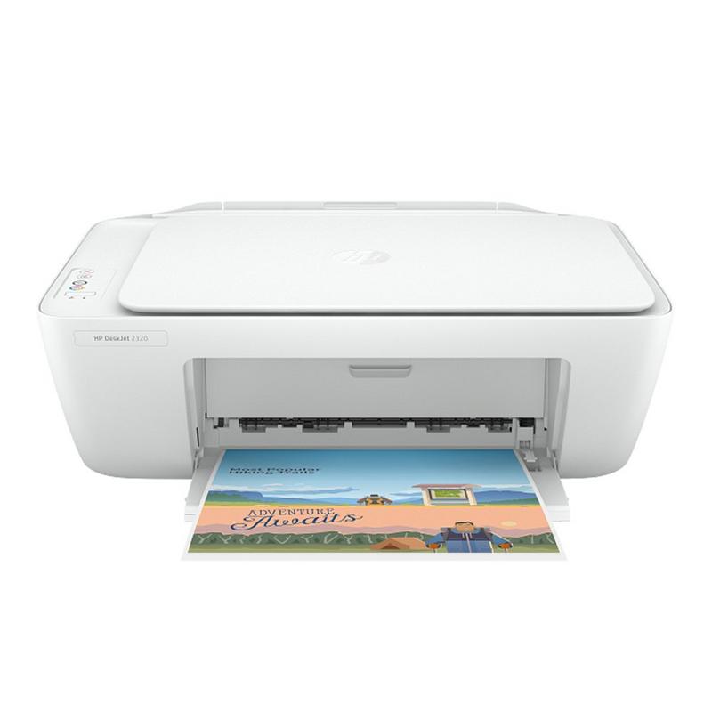 طابعة hp deskjet 2320 متعددة الوظائف، طباعة، نسخ، مسح ضوئي، منفذ usb، لون أبيض