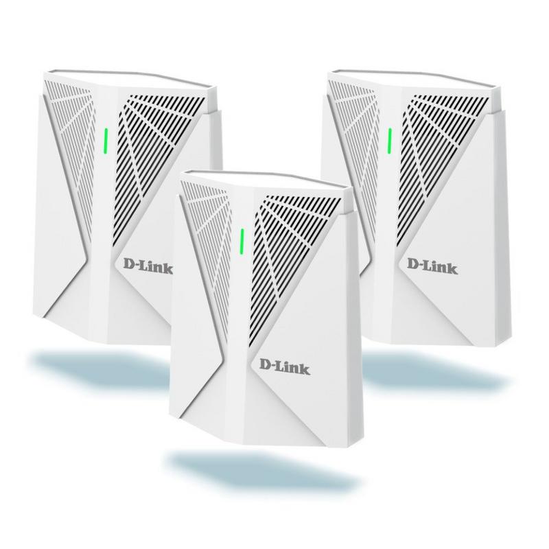 نظام D-Link EAGLE PRO AI AX3000 WiFi 6 Mesh، مزدوج النطاق، يغطي حتى 600 متر، إشارة محسّنة بالذكاء الاصطناعي، بدون مناطق ميتة، 3 منافذ جيجابت، تحكم أبوالي، يعمل مع أليكسا، 3 حزم