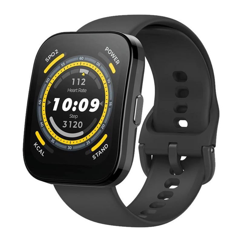 ساعة أمازفيت بيب 5 الذكية شاشة عملاقة 1.91 بوصة وتدعم مكالمات البلوتوث لون أسود | ساعة amazfit bip 5 مزودة بنظام gps وبطارية 10 أيام
