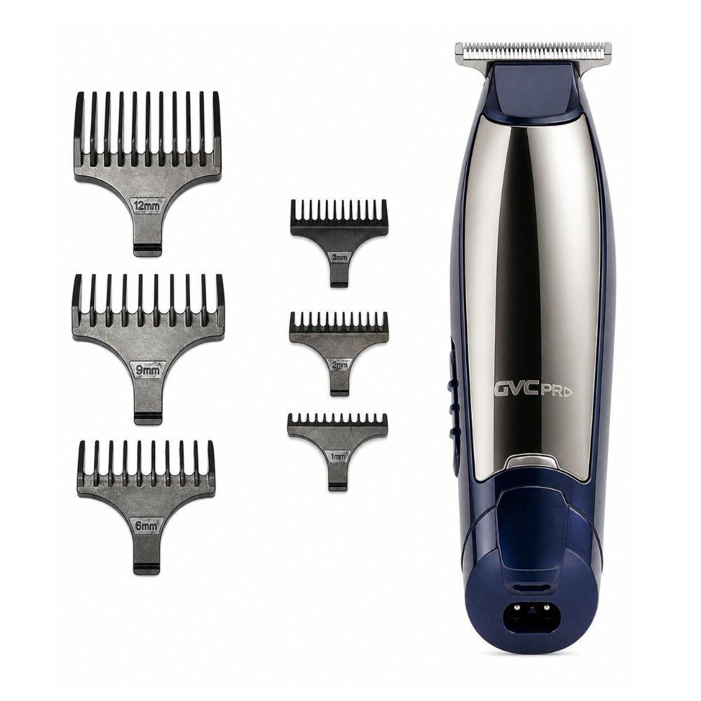 Gvc pro men's rechargeable cordless beard & hair trimmer - stainless steel precision blades & multi-length guide combs 1