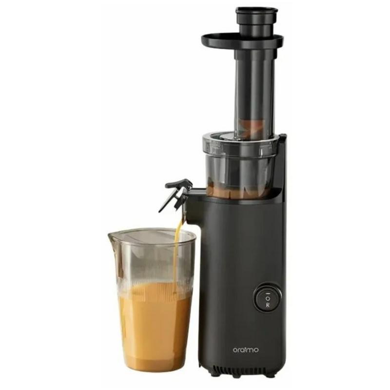 عصارة بطيئة أوريمو إيزي جوس ميني للفواكه والخضار لون أسود | عصارة على البارد oraimo easyjuice mini مدمجة وصحية للمطبخ والدايت