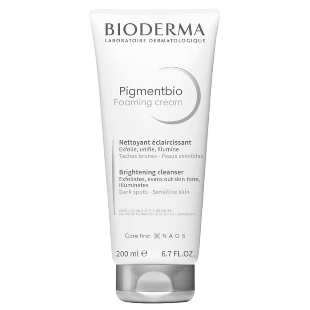 Bioderma pigmentbio foaming cream 200ml | brightening exfoliating cleanser & dark spot corrector for face & body 1