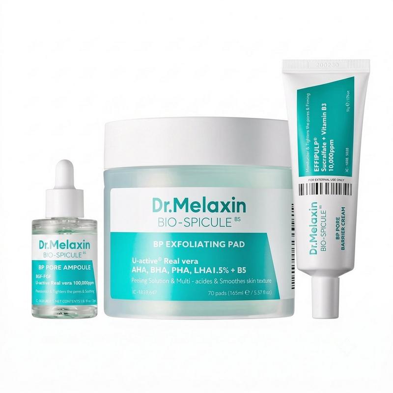 مجموعة dr.melaxin bio-spicule الأقوى لعلاج المسام وتنعيم ملمس البشرة