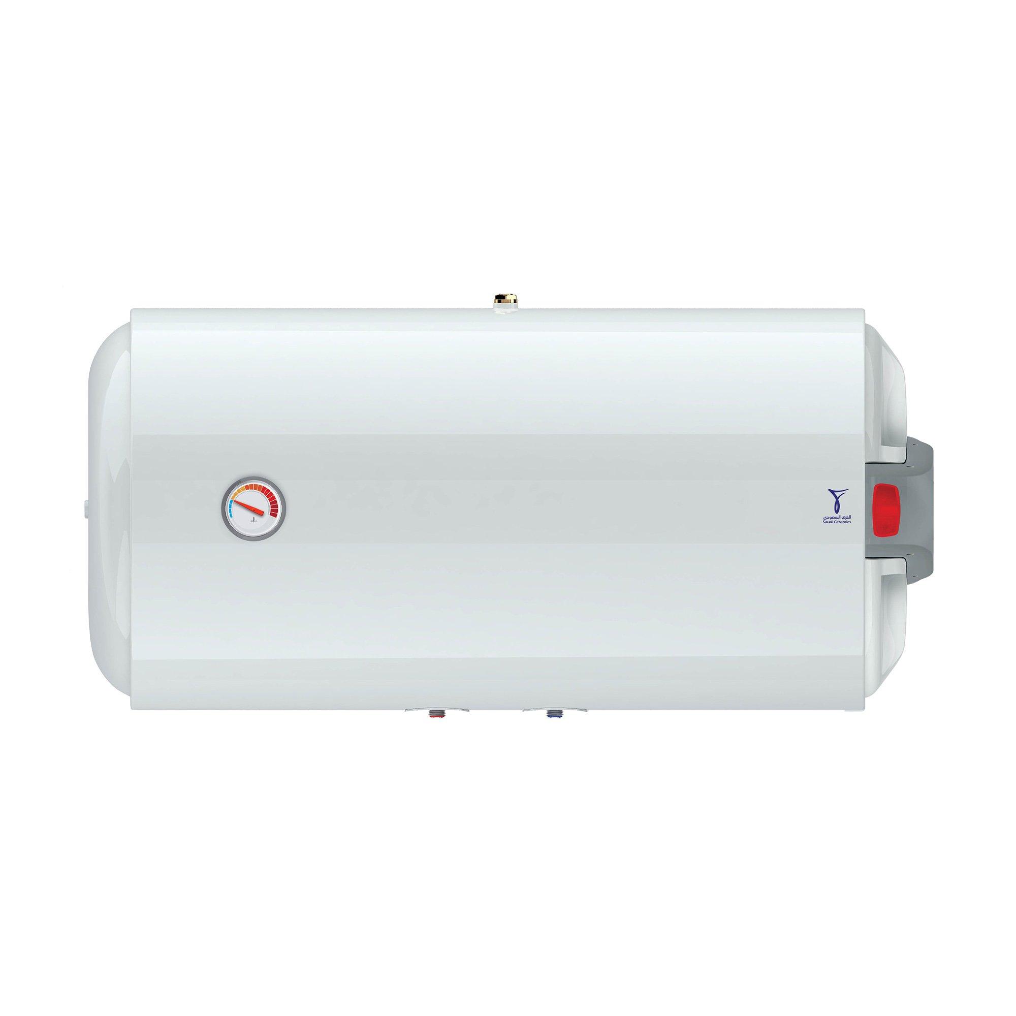 SAUDI CERAMIC SAUDI CERAMIC Horizontal Electric Water Heater 100 Liter 100000 ml 1500W , Power Source: Electric Corded, Product Type: WATER HEATERS, Voltage (V): 220, Wall-Mounted, 5 Years