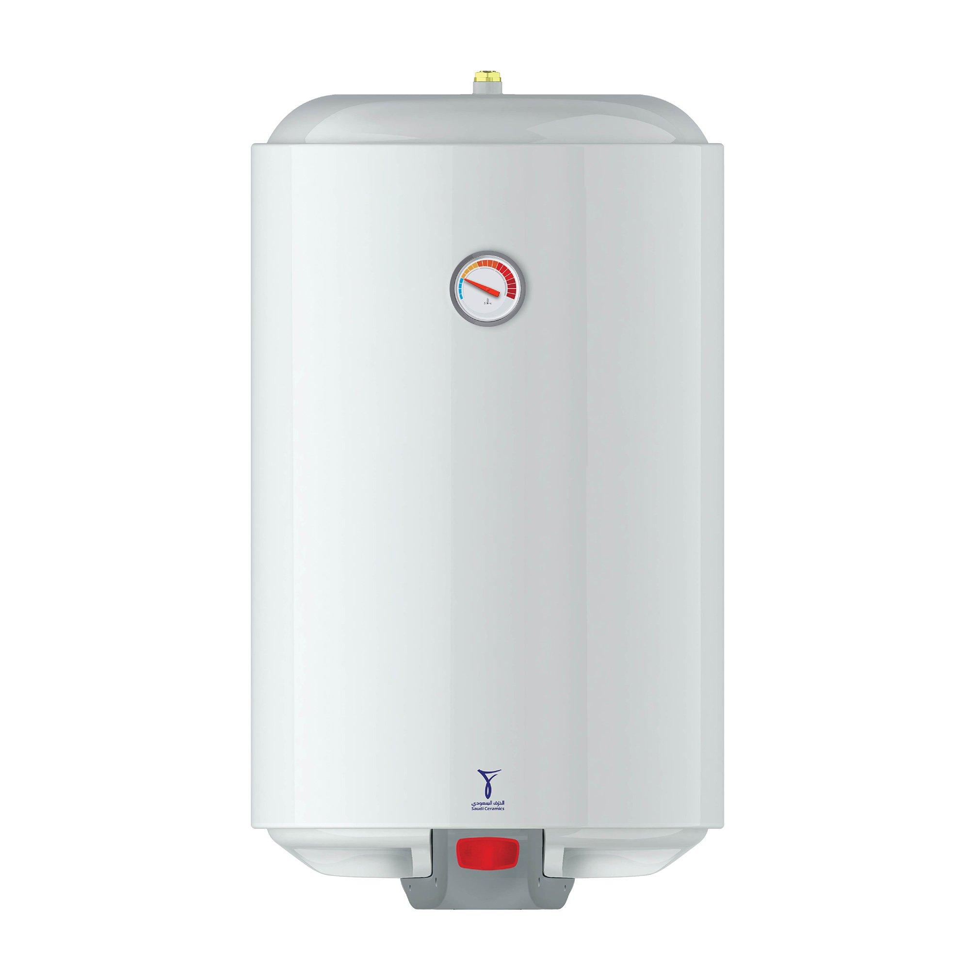 SAUDI CERAMIC SAUDI CERAMIC Vertical Electric Water Heater 80 Liter 80000 ml 1200W , Power Source: Electric Corded, Product Type: WATER HEATERS, Voltage (V): 220, Wall-Mounted, 5 Years