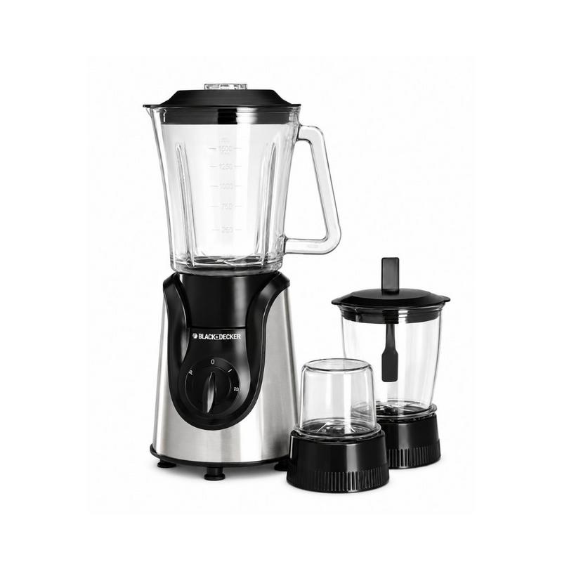 خلاط بلاك اند ديكر 4 في 1 بقدرة 600 واط مع مطحنة ومفرمة موديل bx600g-b5 | خلاط كهربائي متكامل بلاك اند ديكر