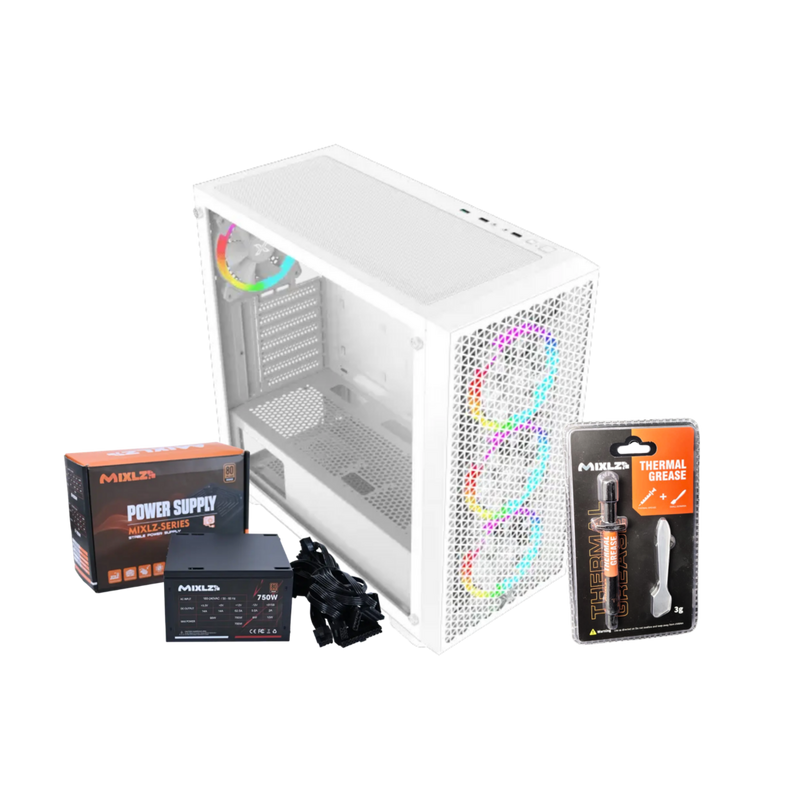 صندوق كمبيوتر g pro arctic + مزود طاقة g750w