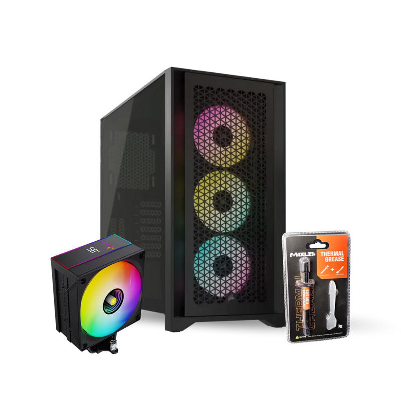 صندوق كمبيوتر 4000d + مبرد معالج هوائي سبير h400prot
