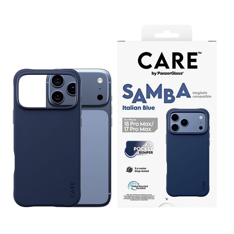 كفر حماية بانزر جلاس care سامبا magsafe ايفون 18 برو ماكس - أزرق إيطالي