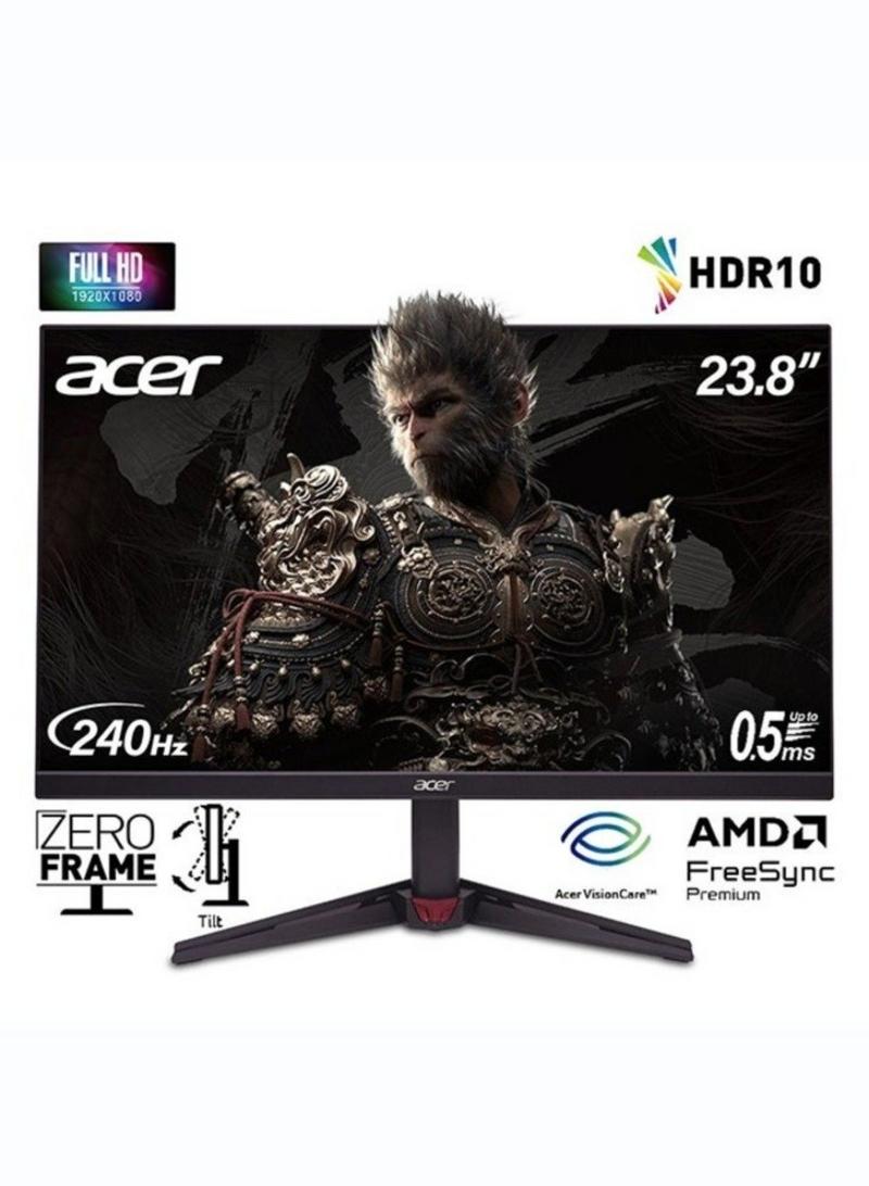 شاشة ألعاب 24 بوصة acer nitro vg240y w3، شاشة عريضة (widescreen)، مقاس 23.8 بوصة (60.5 سم)، بدقة full hd ‏(1920 × 1080)، بتقنية لوحة ips وزاوية عرض 178° × 178°، معتمدة بتقنية amd freesync™ premium وh