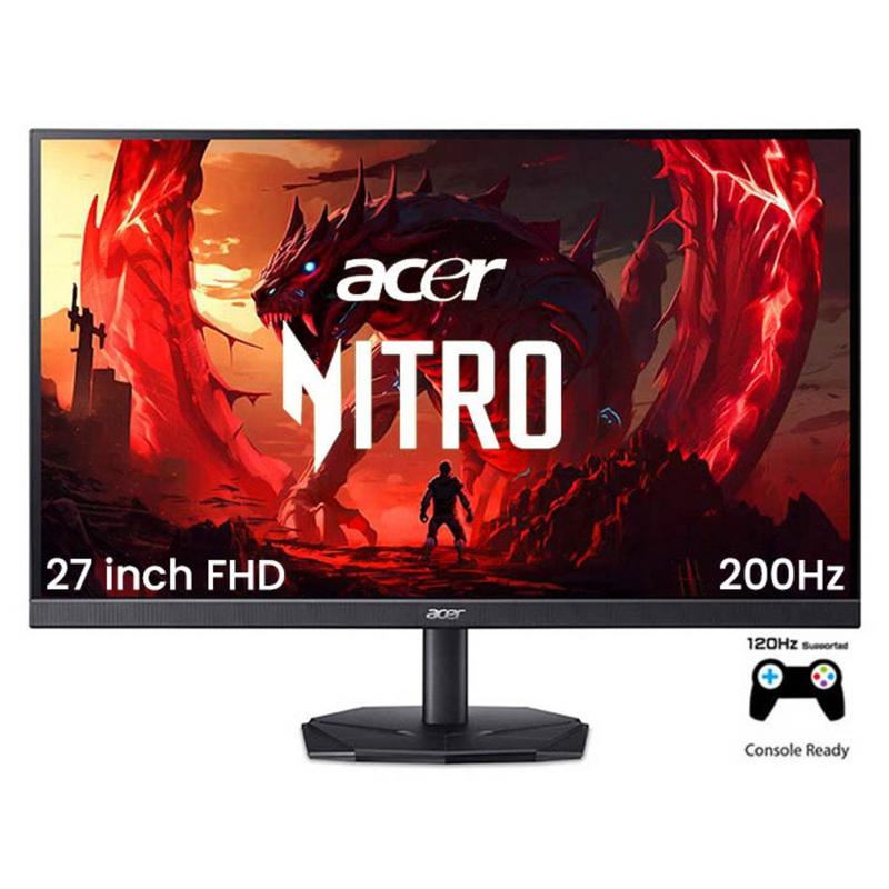شاشة ألعاب ايسر نيترو kg271 مقاس 27 بوصة فل اتش دي hdr10 ،1920x1080، تقنية العرض ips، معدل التحديث 200 هيرتز، سرعة الاستجابة 0.5 ملي ثانية، تقنية المزامنة amd فري سينك بريميوم، تدعم 120hz على بلاي ست