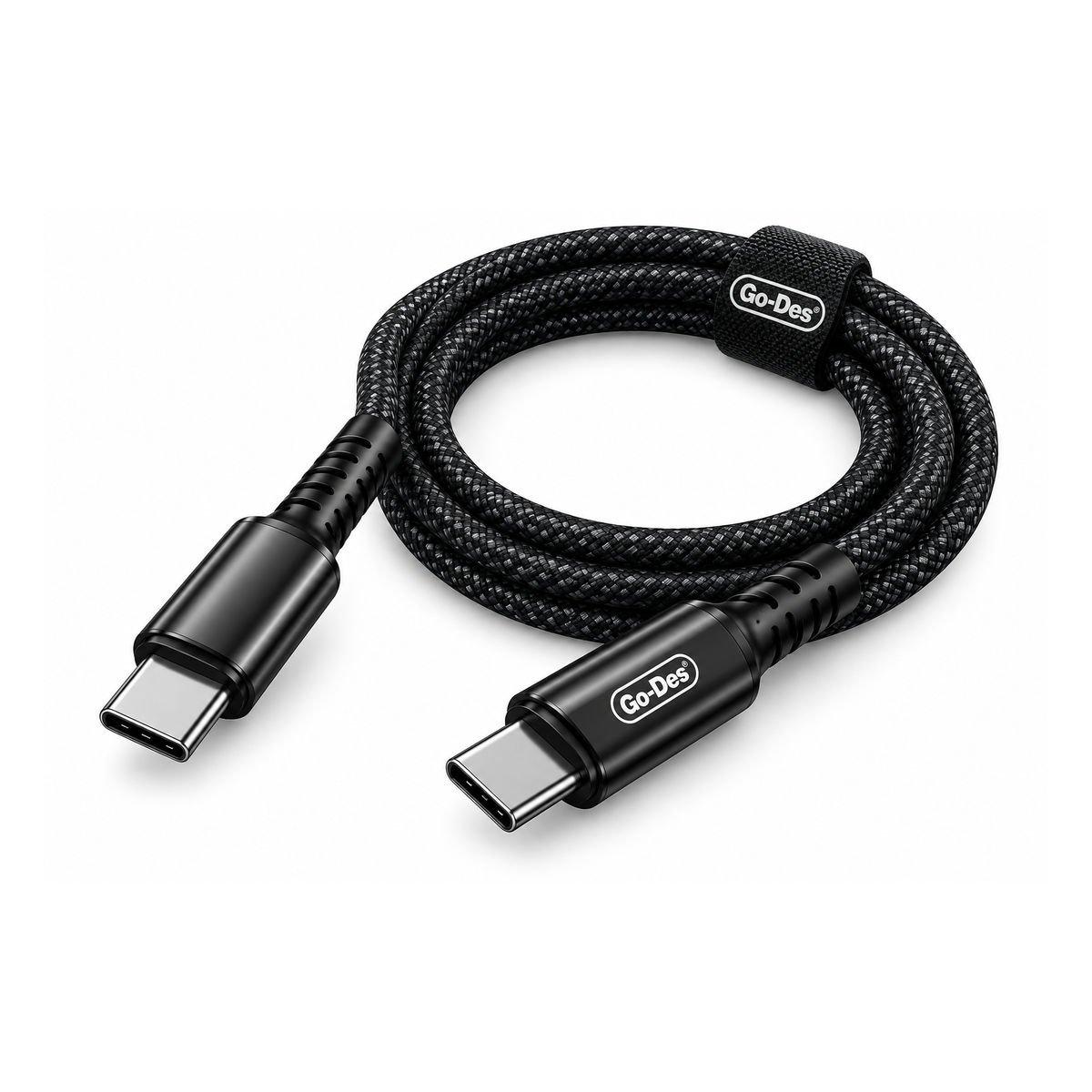 godes Godes gd-uc509tc-tc usbc 1.2 M 60W , Color: Black, Device Type: Accessory, Material: Nylon, Product Type: Charging Cable, Fast Charging, Fast Charging, USB-C, Universal, USB-C, Yes