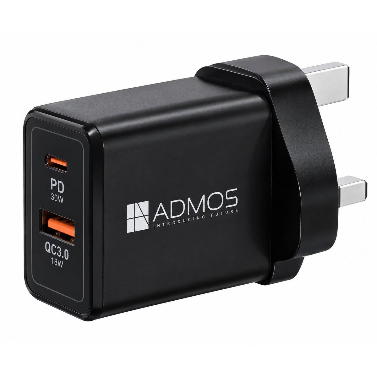 admos Admos AM823 usbc 60W , Color: Black, Device Type: Accessory, Material: Plastic, Key Features: Fast Charging, Universal, Yes