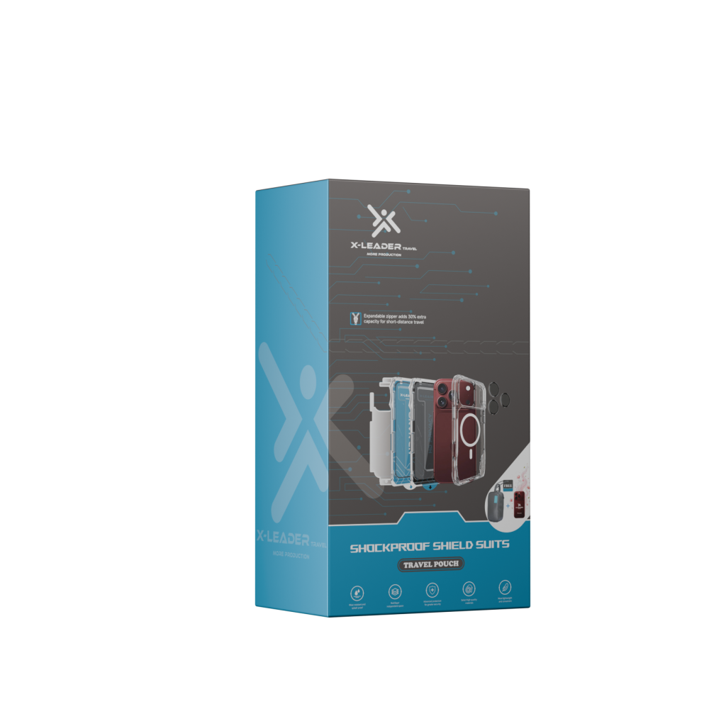 اكس ليدر X-Leader Travel iPhone 18 Pro Protection Kit With Leather Bag