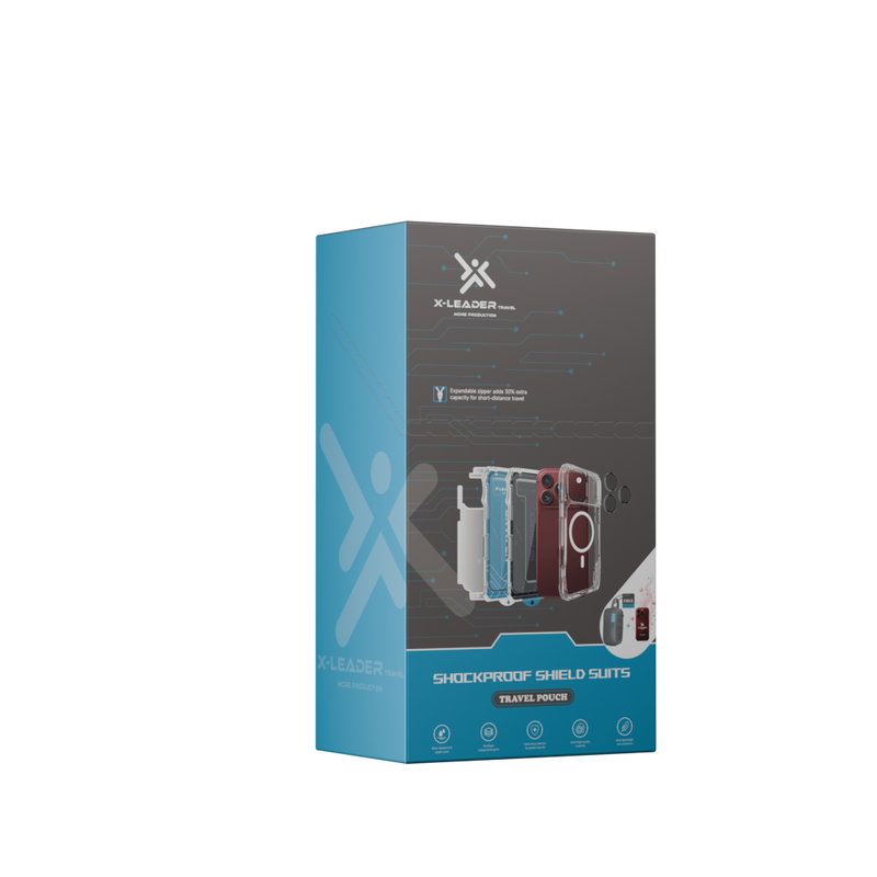 بكج x-leader travel لحماية iphone 18 pro max مع شنطة جلدية