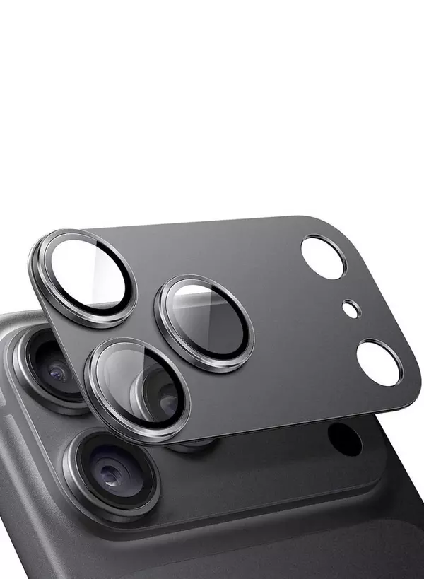 Wtech 3d metal ring camera lens protector full cover protector shield compatible with apple iphone 18 pro max 5g 2026, (dark gray)