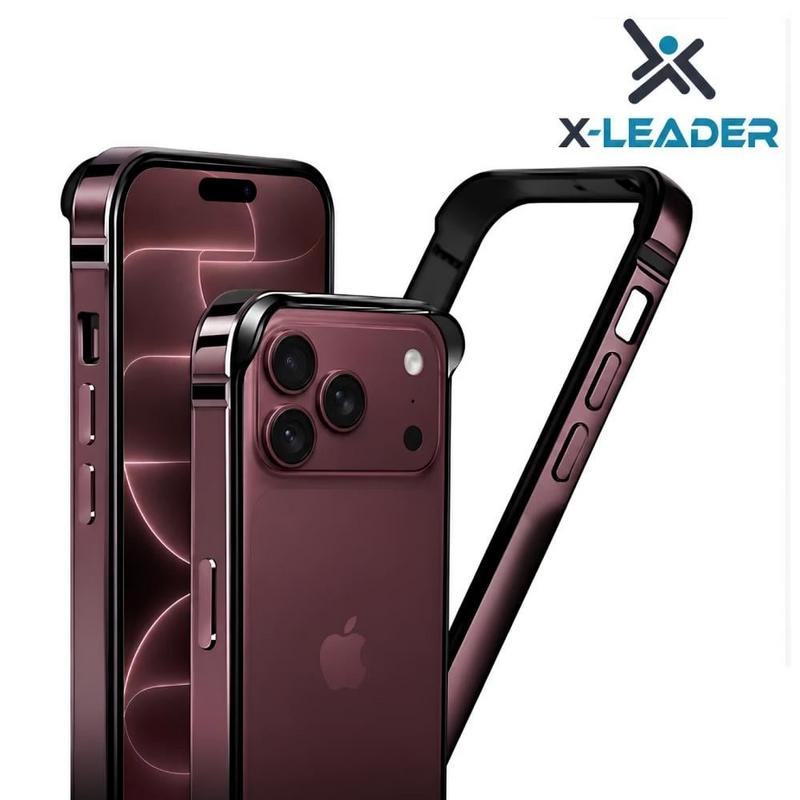 كفر x-leader لحماية iphone 18 max مع حماية الكاميرا لون عنابي