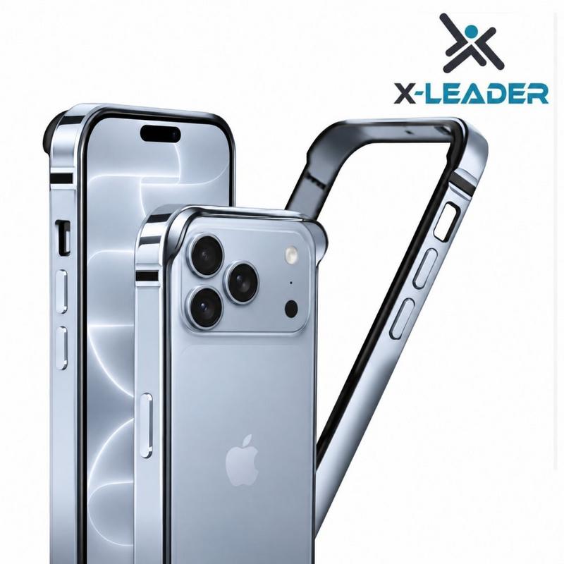 كفر x-leader لحماية iphone 18 pro مع حماية الكاميرا لون ازرق جليدي