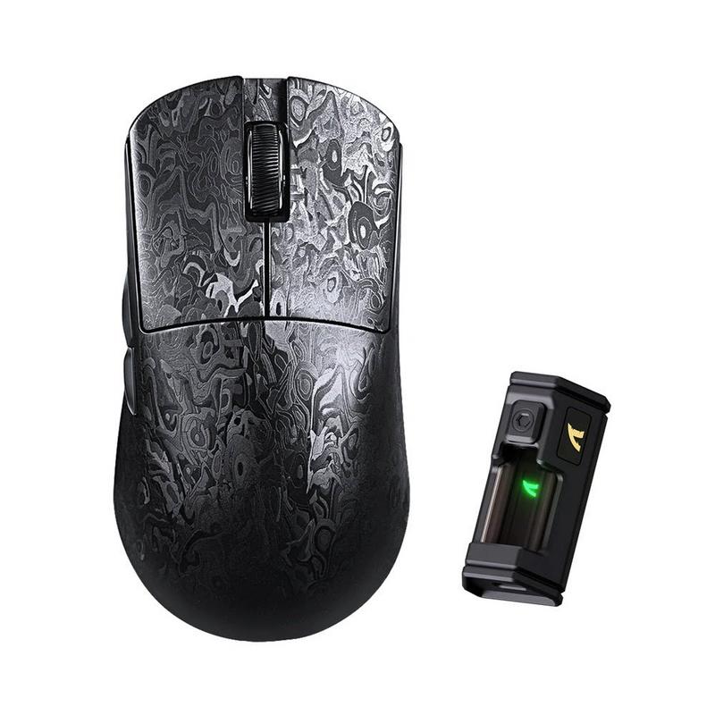 اتاك شارك r11 ultra ماوس ألعاب لاسلكي من ألياف الكربون 8k، مستشعر paw3950max، أسود forged