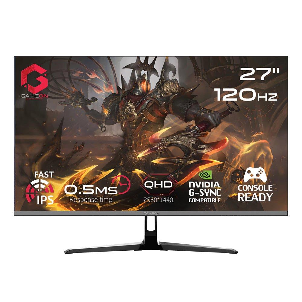GAMEON GOES27QHD120IPS Gaming Flat Monitor, 27 inch QHD Fast IPS, Black ...