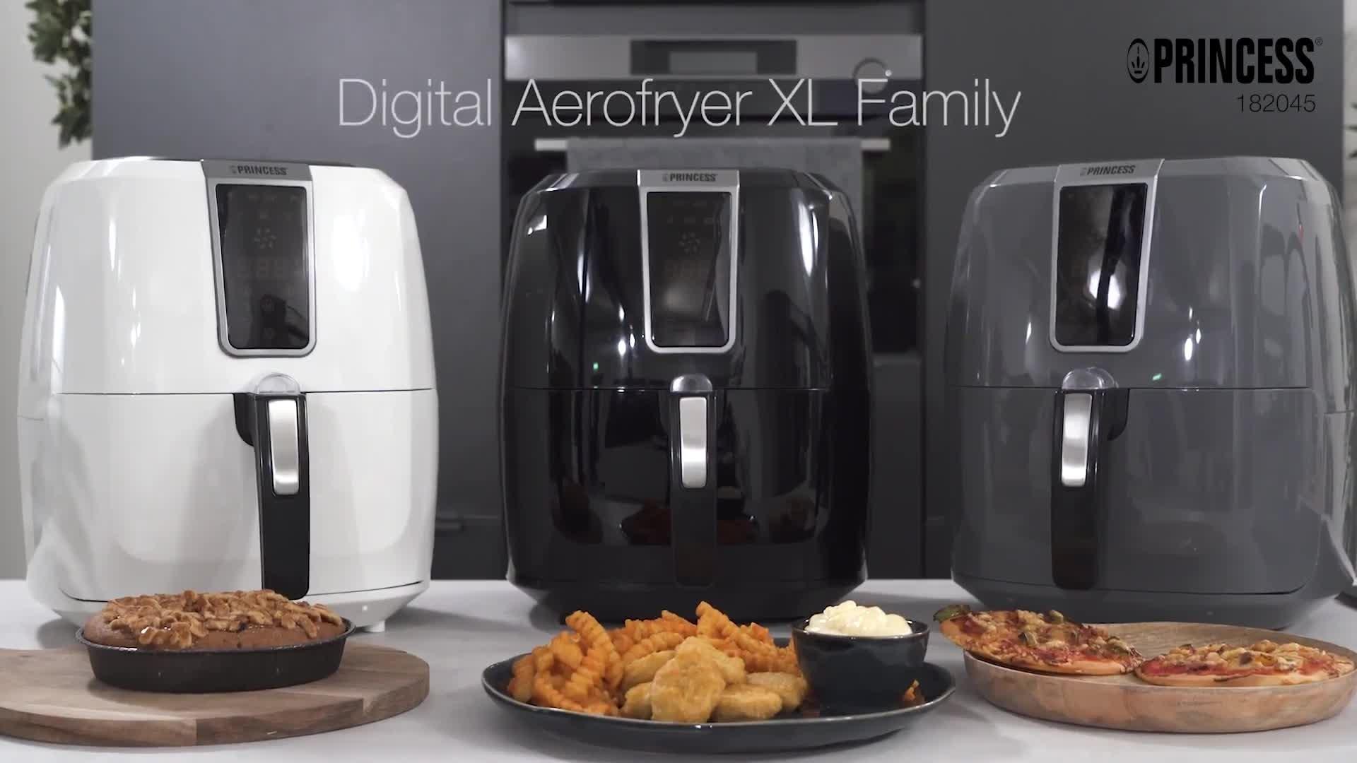 Princess Digital Aero Healthy Fryer XL, 5.2L, 1.3KG, 1800W, Black - eXtra  Saudi