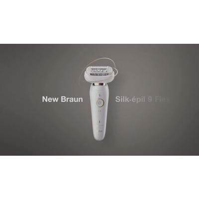 Braun Silk Epil 9 Fle X Rechargeable Epilator Wet Dry White Extra Saudi